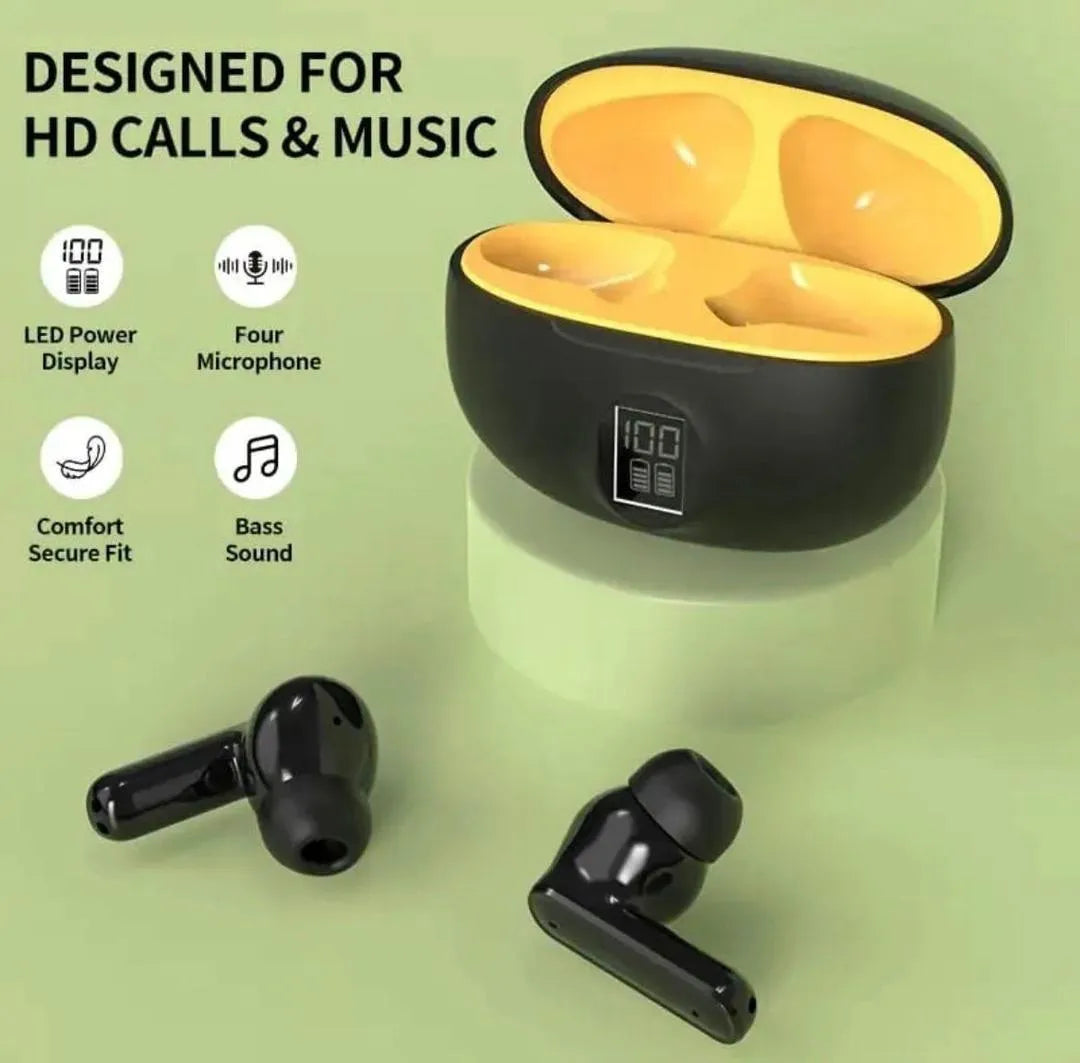 🎧 M10 Pro Wireless Earbuds – Deep Bass & LED Display Bluetooth Earbuds